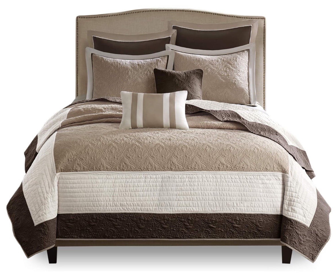 Madison Park Attingham Full Queen - 7 piezas. Quilt set.
