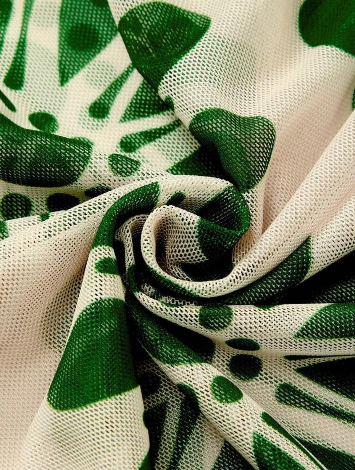 Conjunto traje de baño con falda verde (dos piezas)