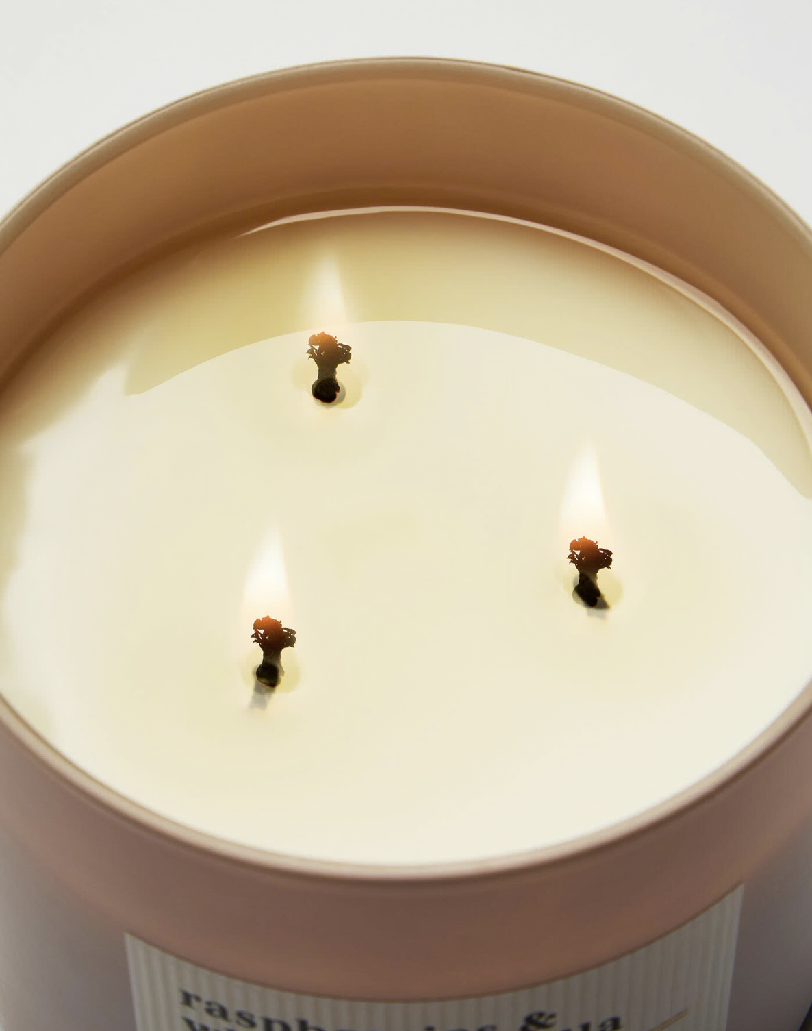 Raspberries & Whipped Vanilla 3-Wick Candle - White Barn
