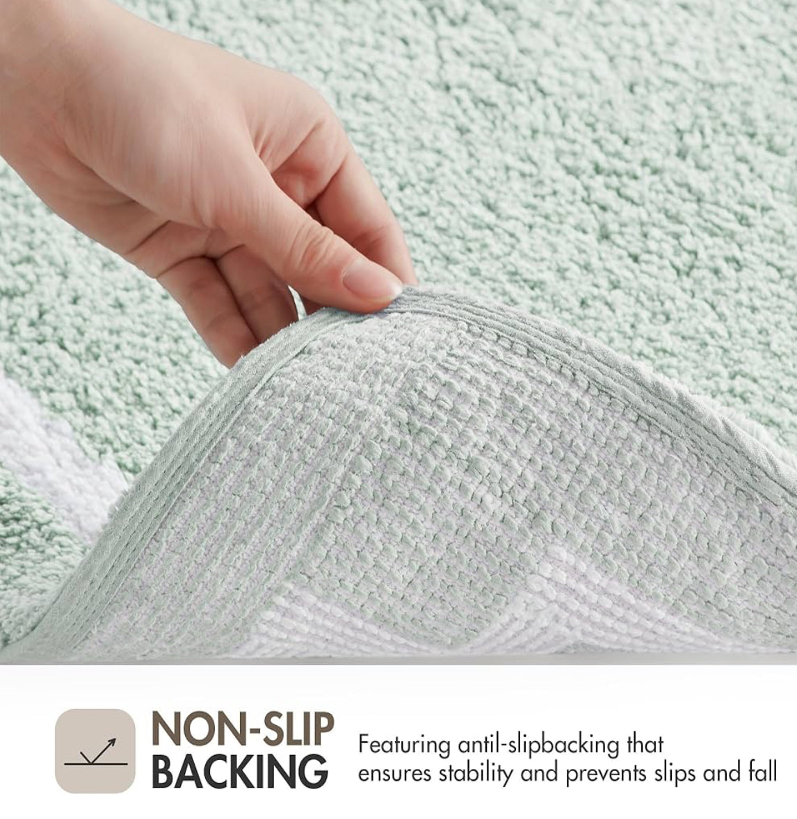 Madison Park Evan 100% Cotton Bathroom Rug Bath Mat Shower Room 24x40