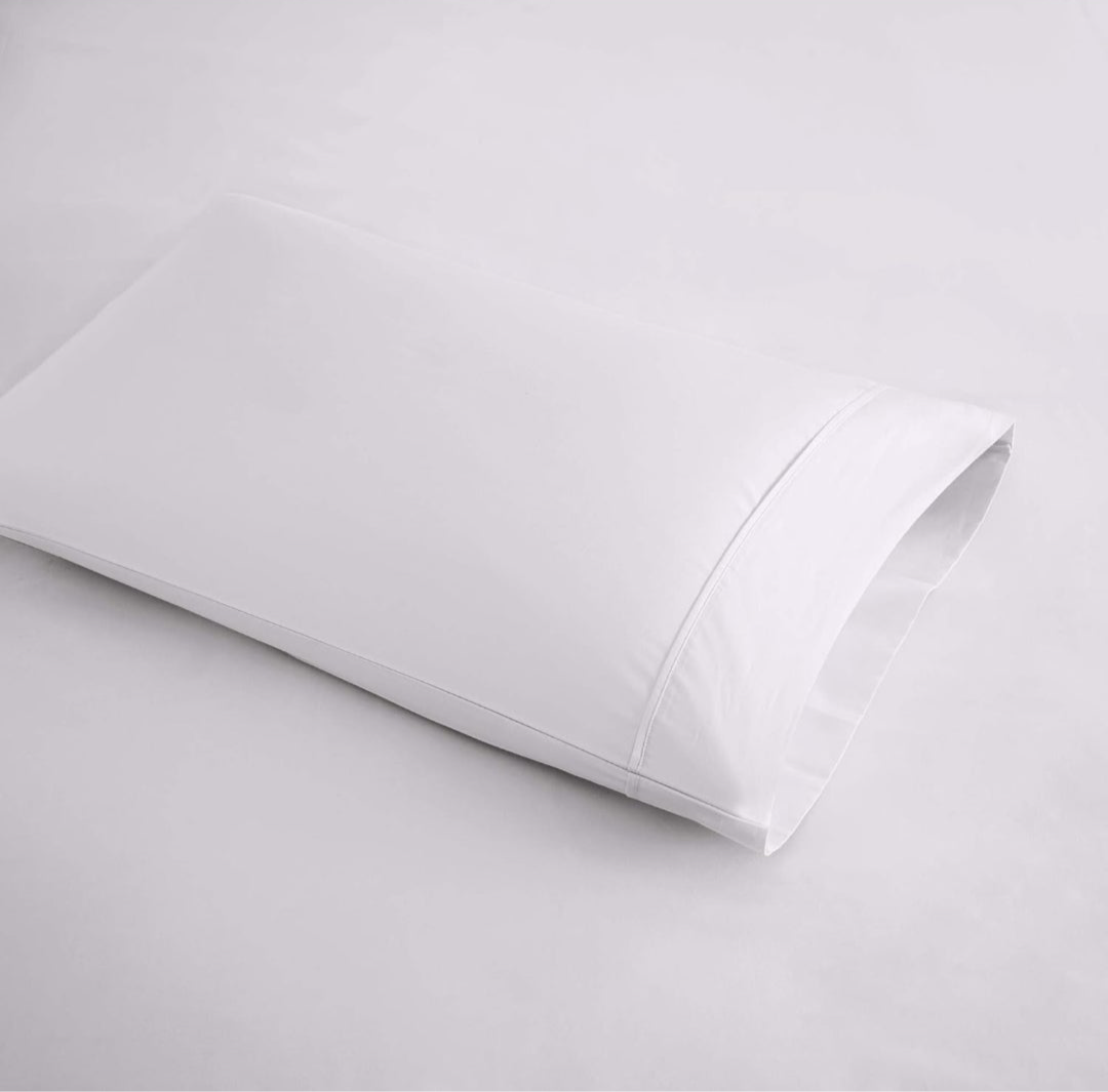 Beautyrest BR 600 TC Cooling Cotton Blend Solid Sheet 16 Inch Deep Pocket Hypoallergenic, All Season, Soft Bedding-Set, Matching Pillow Case, Blanco, 4 Piezas, King