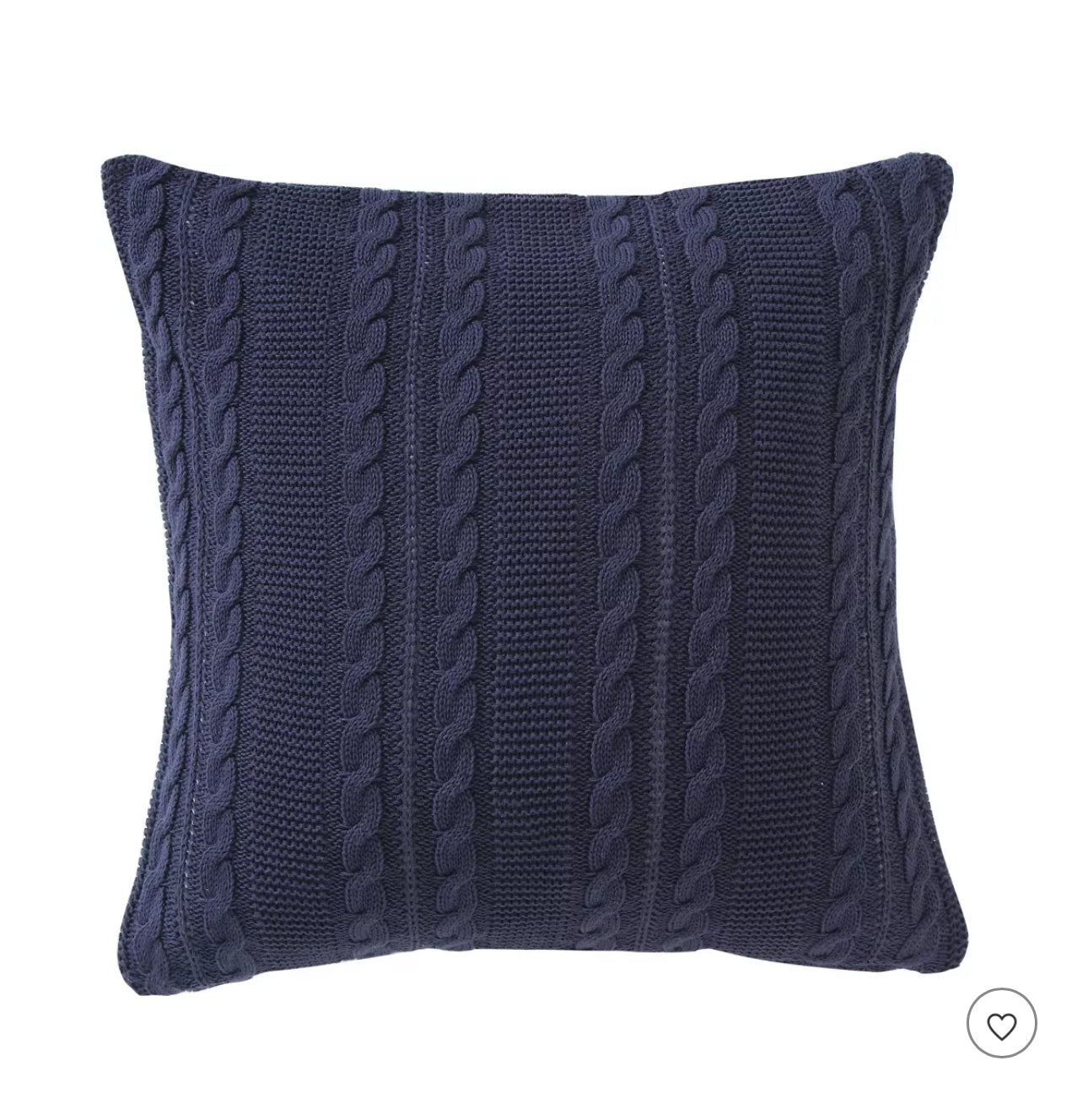 Dublin Square Throw Pillow Navy VCNY 18”x18”