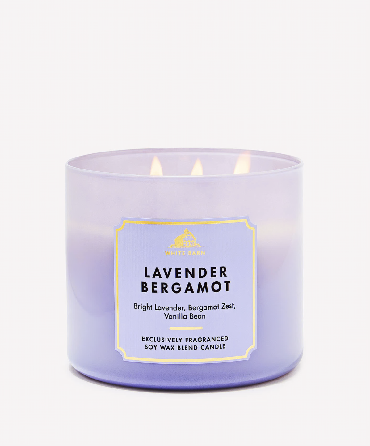 Lavender Bergamot - 3-Wick Candle - White Barn