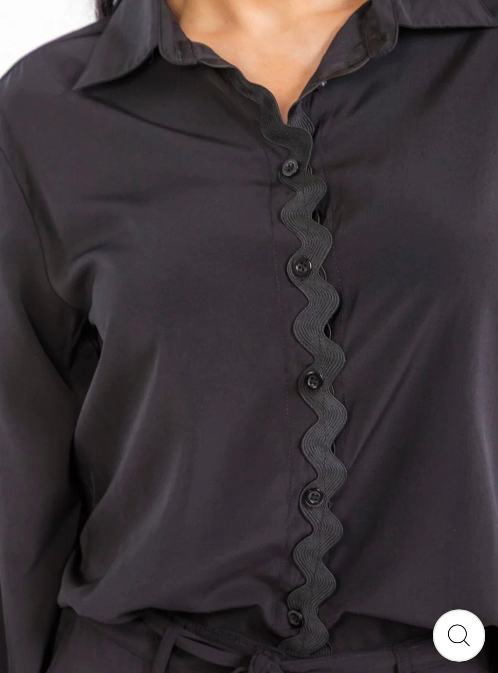 Conjunto negro manga larga