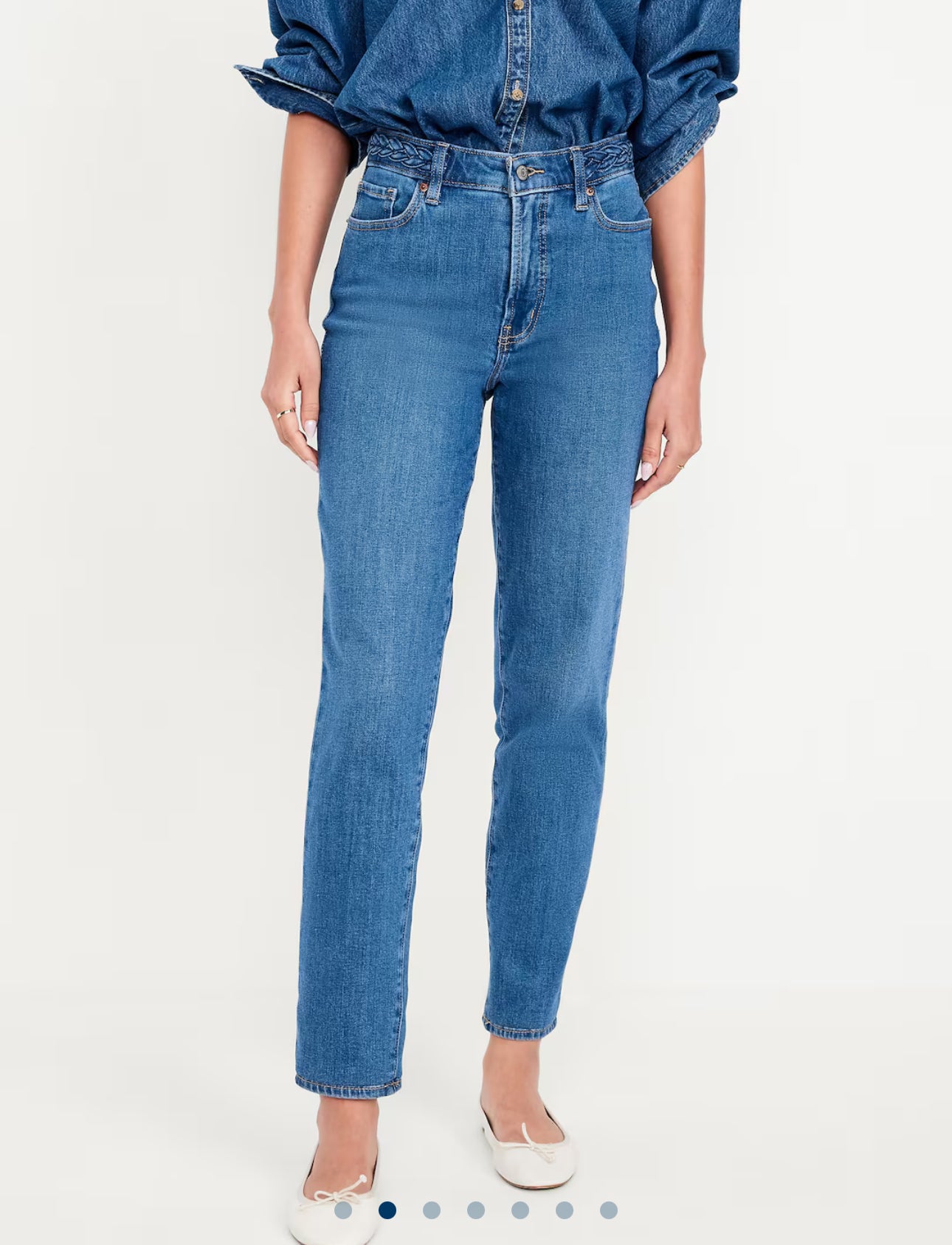 Jean azul high-waisted Old Navy 94% de algodón
