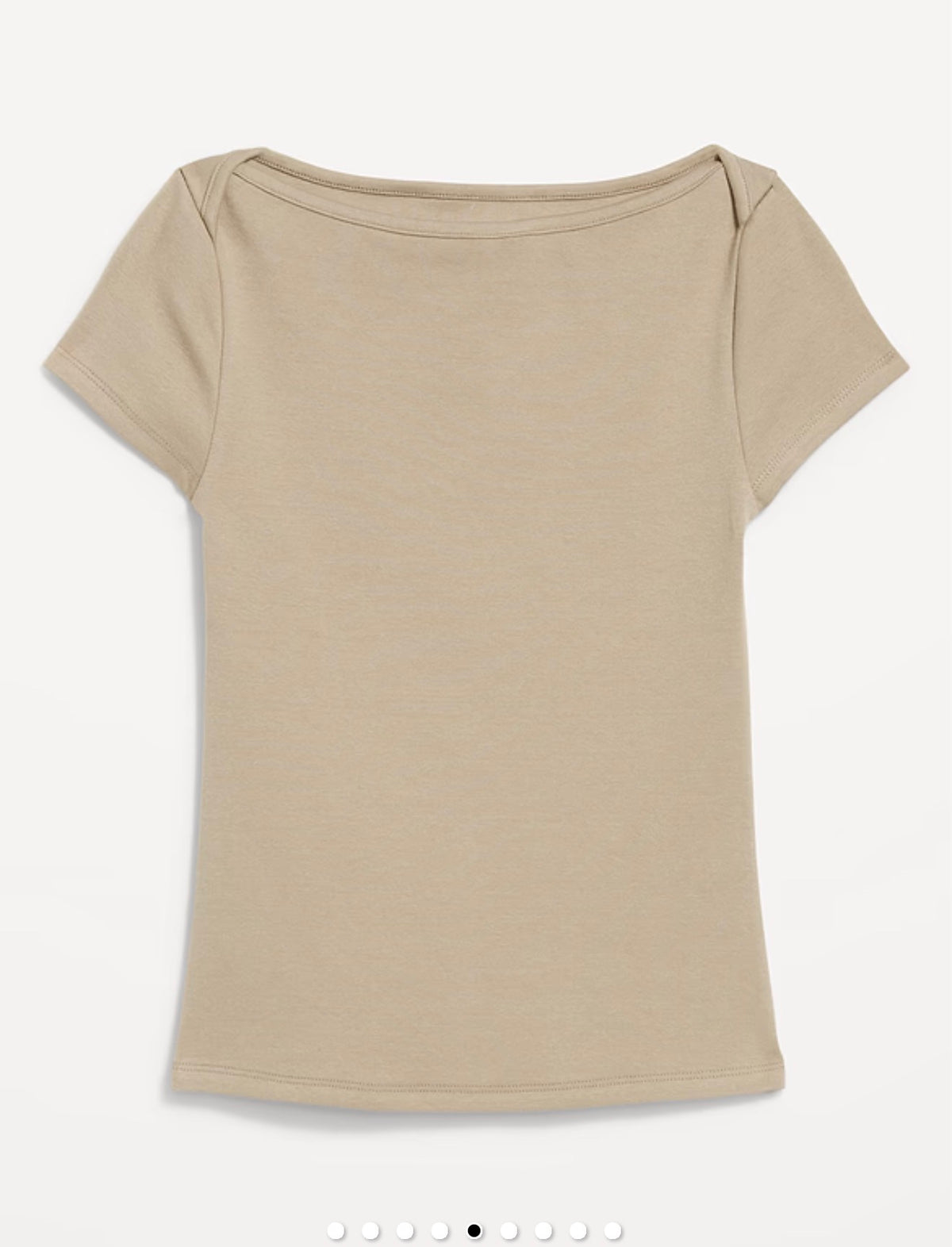 Camisa Snug Boatneck color beige Old Navy