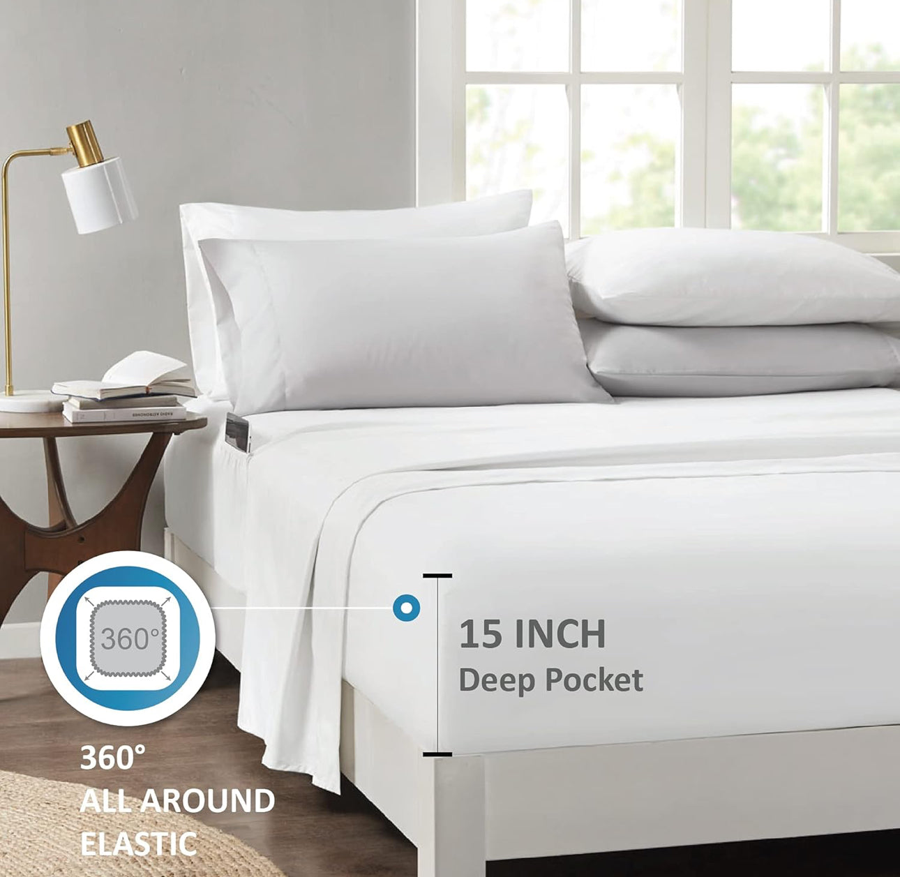 Madison Park Bed in A Bag-Trendy Casual Design Cozy Comforter, 2 shams, 1 Fited sheet with pockets, 1 flat sheet and 4 pilowcases King, Leaf Yellow 9 Piece