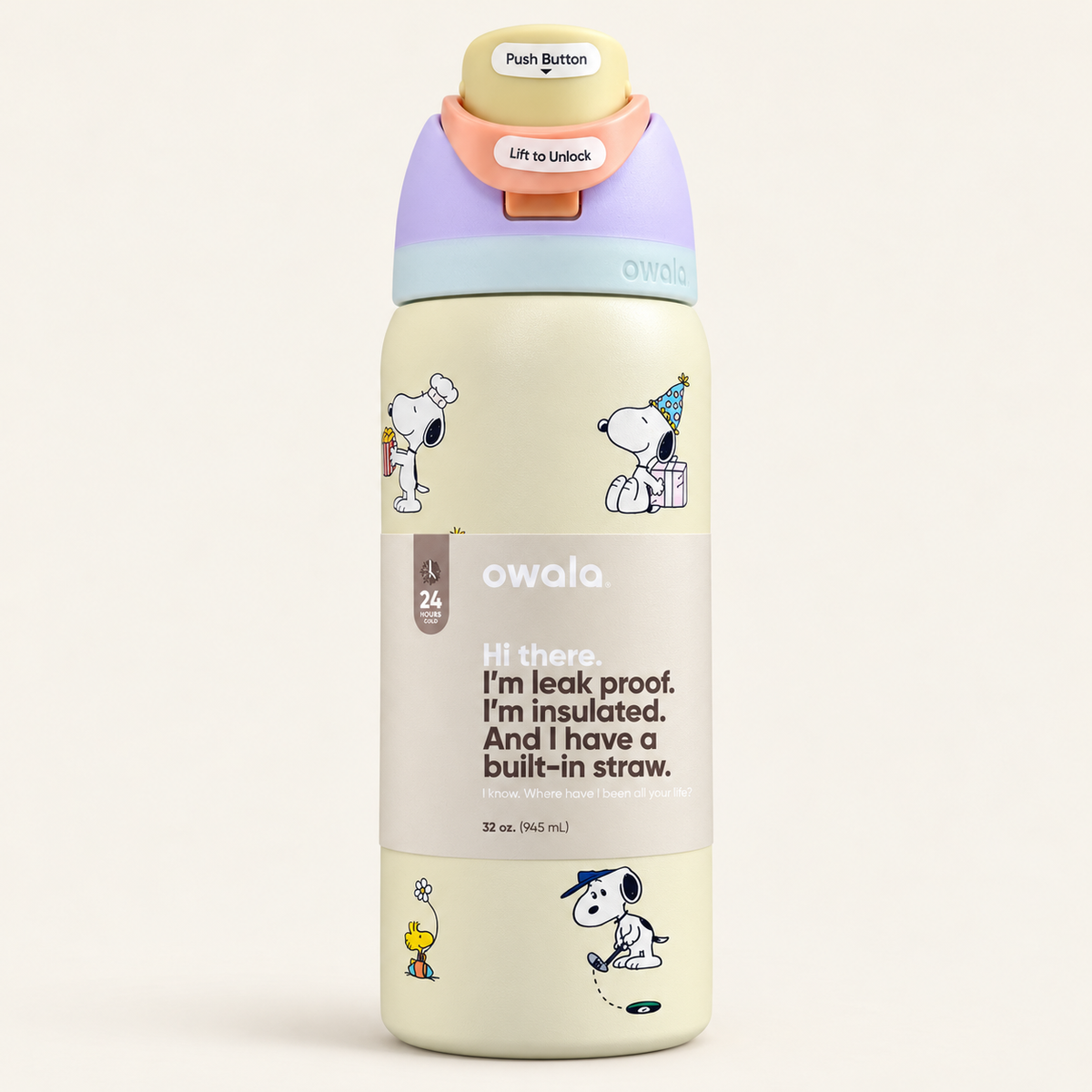 Termo Owala Snoopy Pastel