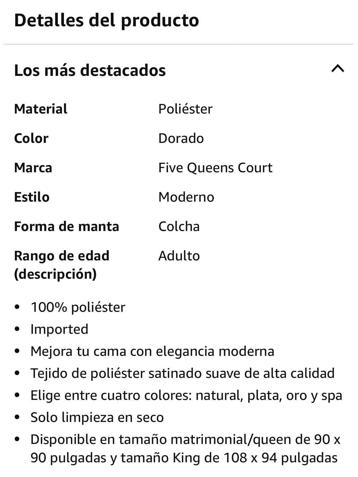 J Queen New York Satinique Quilted Gold King Coverlet