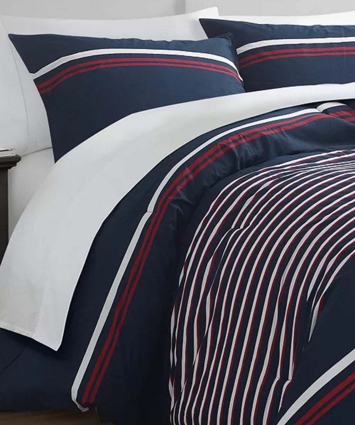 Nautica Mineola Twin Duvet Cover Set Navy Twin