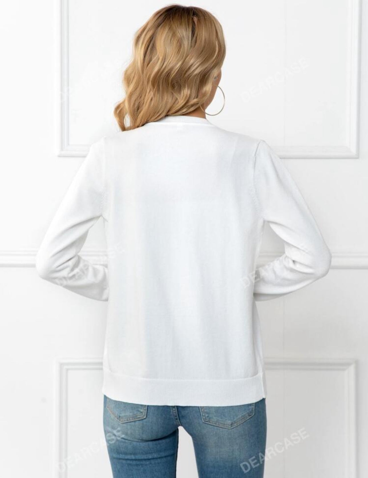 Sueter blanco con botones