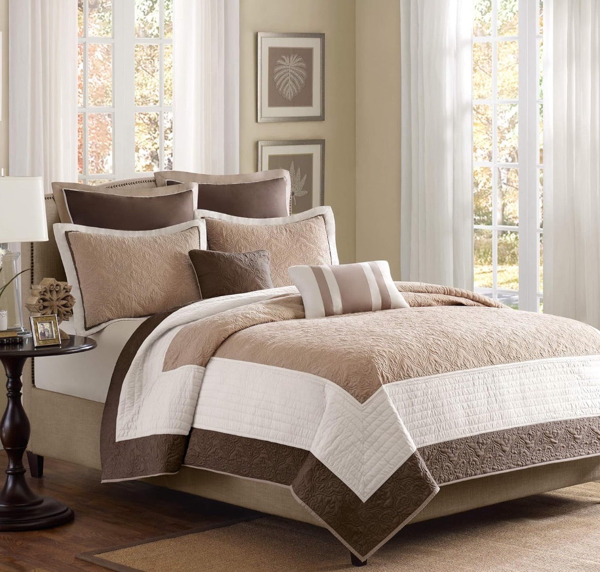 Madison Park Attingham Full Queen - 7 piezas. Quilt set.