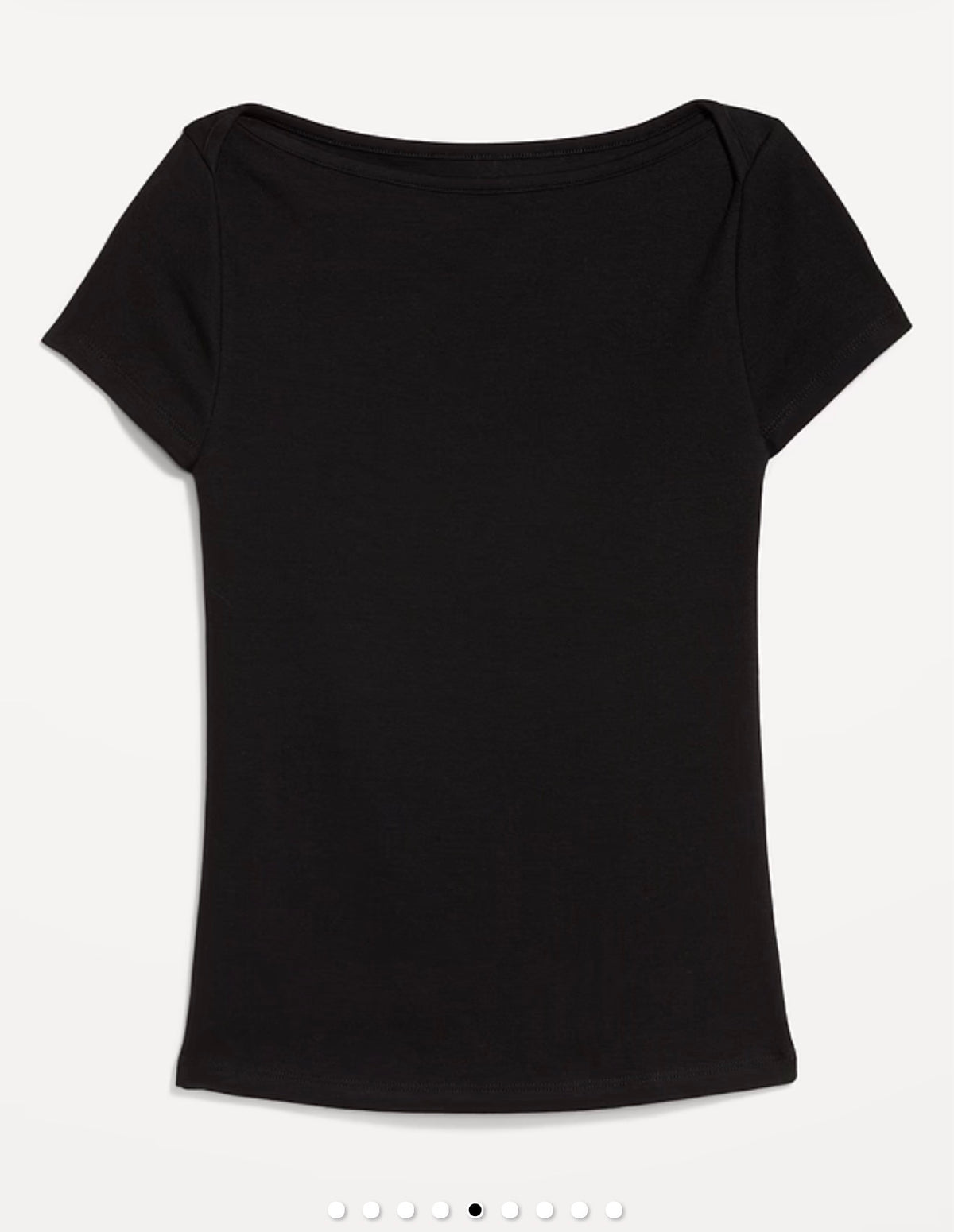Camisa tipo Snug Boatneck negra