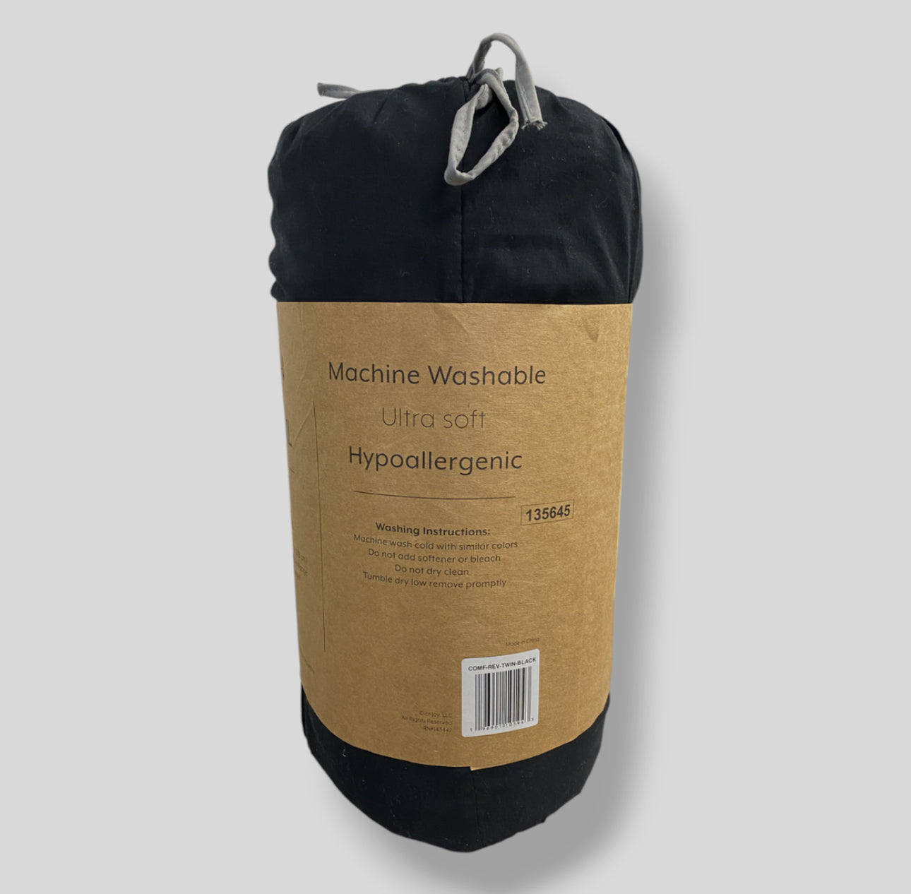 Ienjoy Home Black Fog Microfiber Down Alternative Twin/Twin XL Comforter Set - 2 piezas - 1 comforter and 1 standard sham