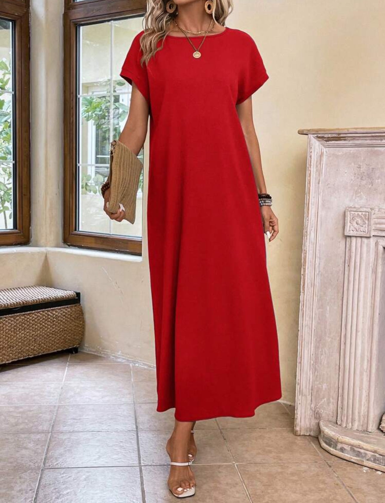 Vestido rojo largo