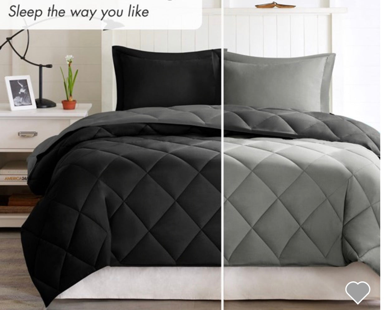 Madison Park Essentials Larkspur Comforter Set, 3 Piezas, Gris, Full/Queen