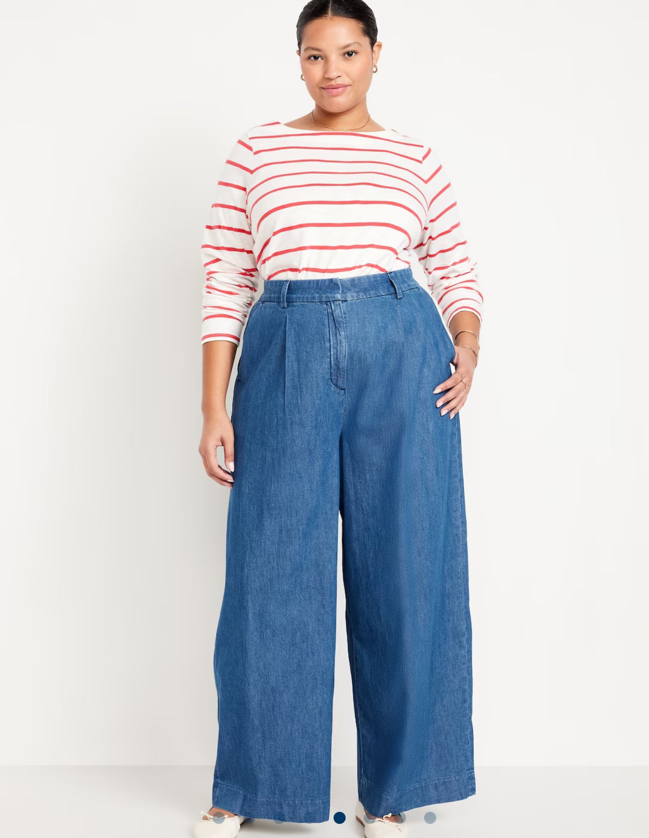 Wide jean extra high-waisted (Old Navy)