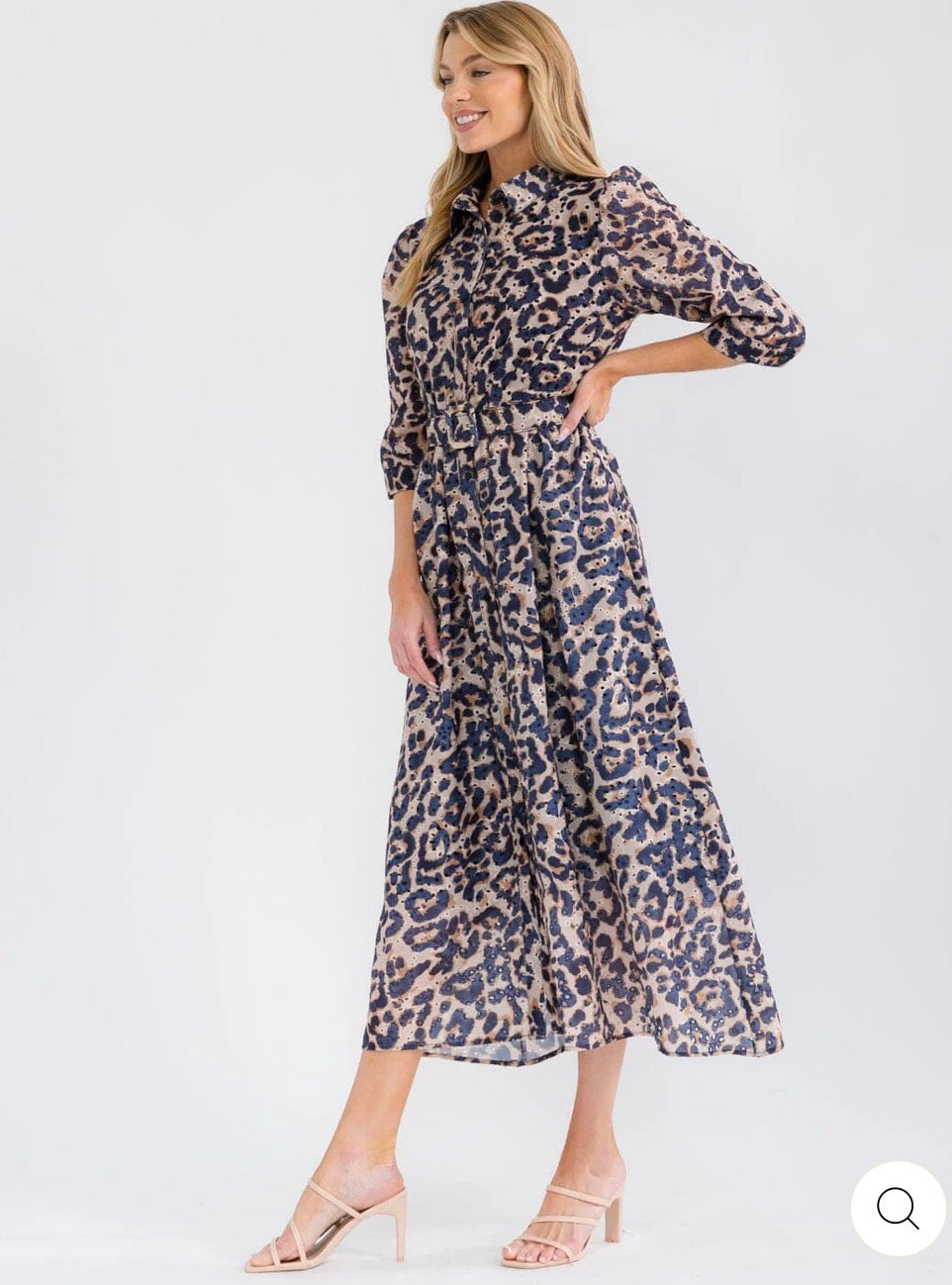 Vestido maxi animal print