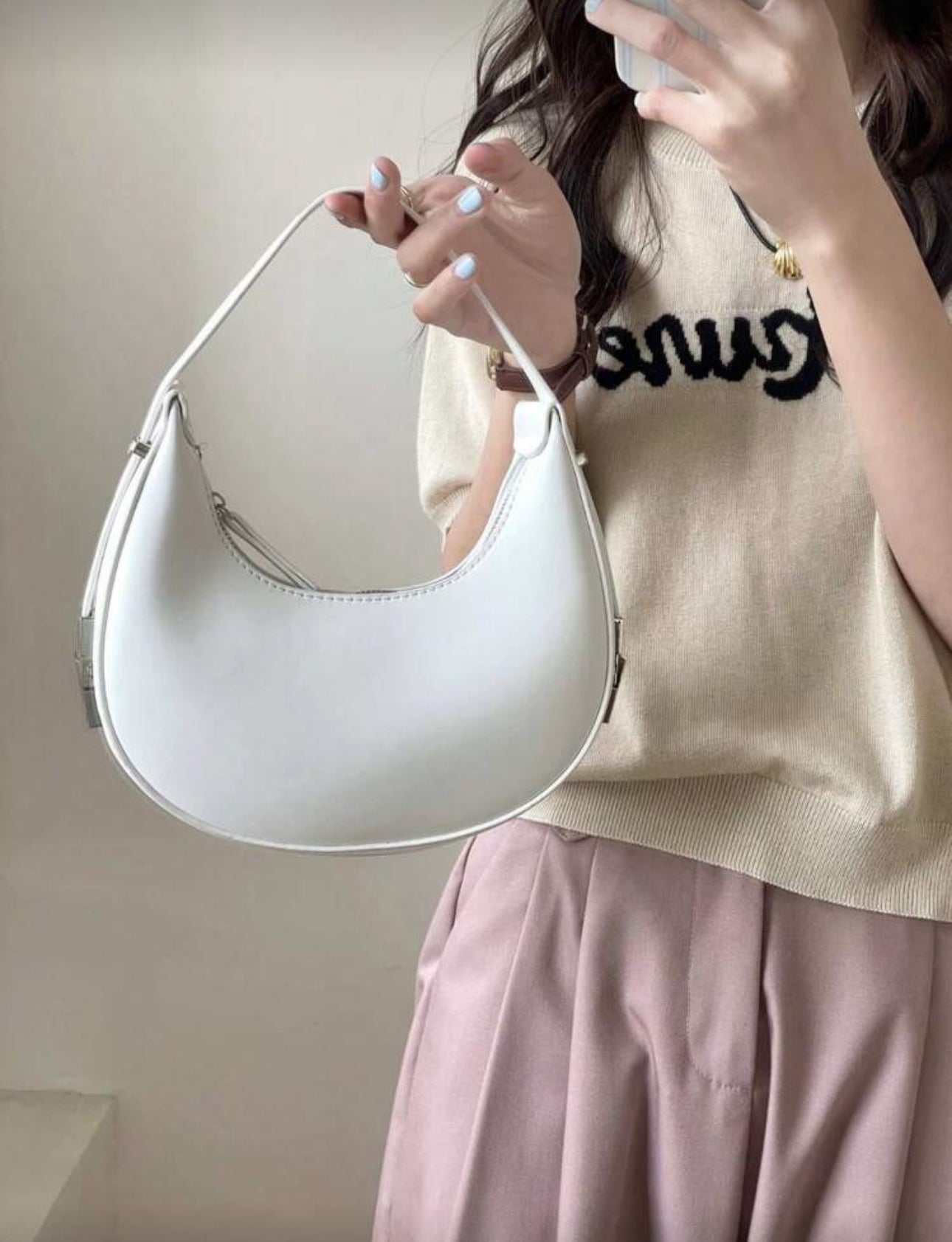 Cartera blanca pequeña