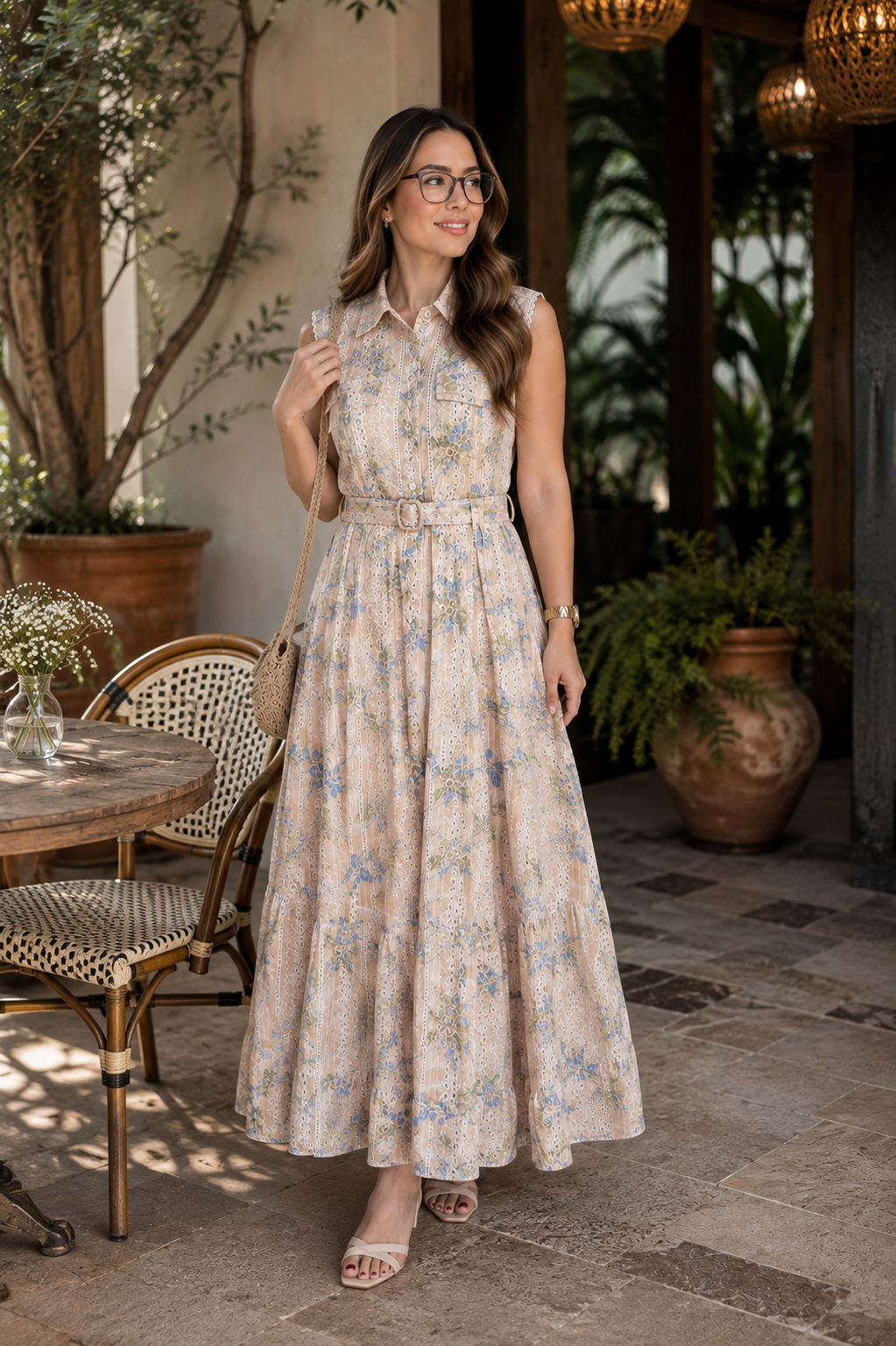 Vestido Providence beige crema