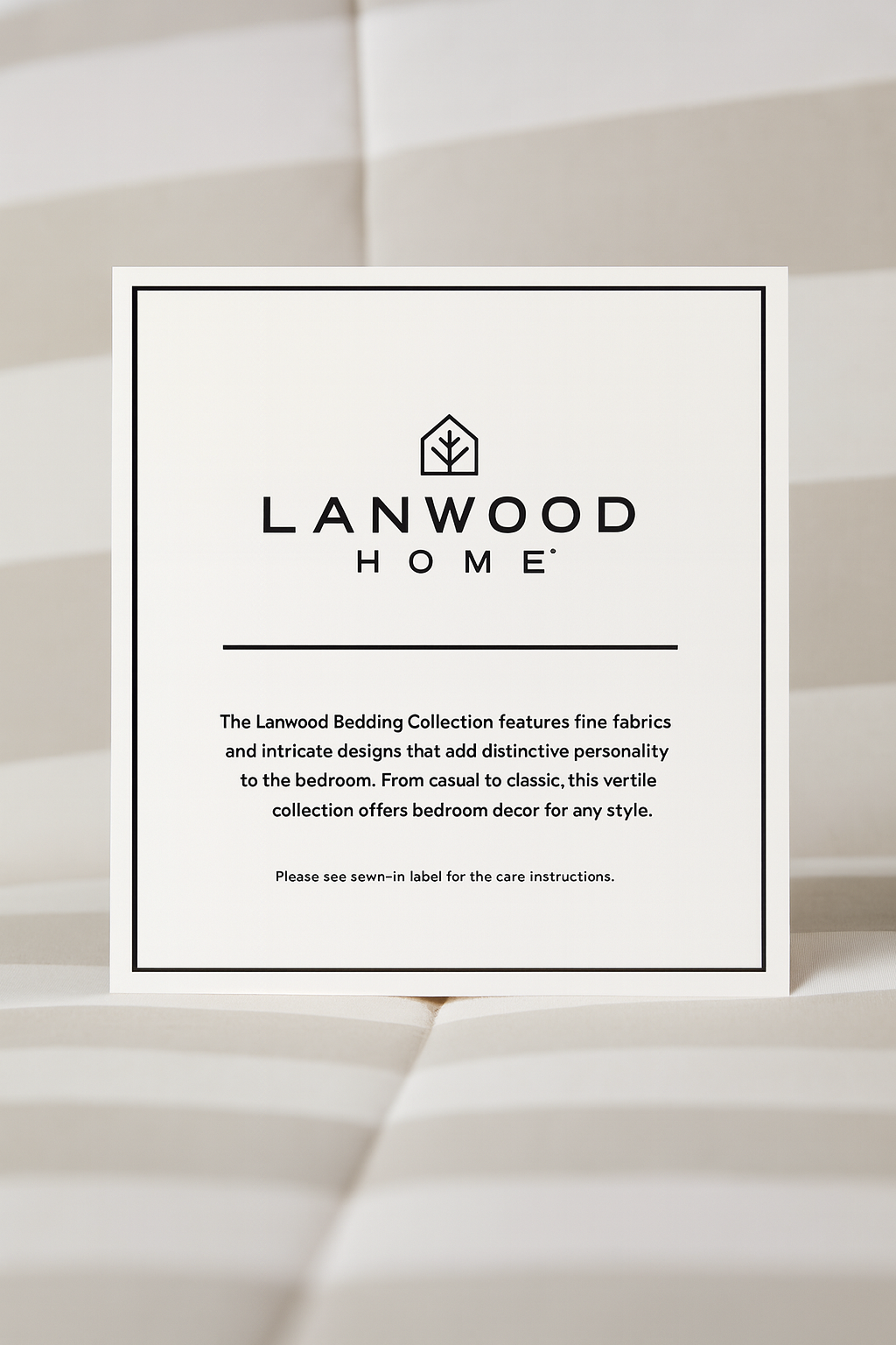 Lanwood Home Austin Striped Comforter Set, Café, 8 Piezas, Queen