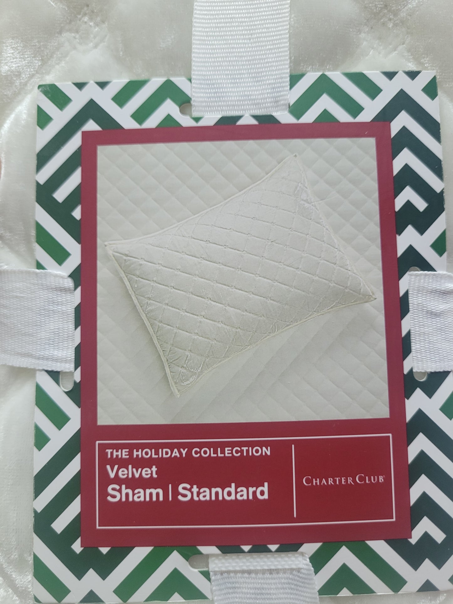 Charter Club
Velvet Sham, Standard, 1 Cubre Cojín Blanco