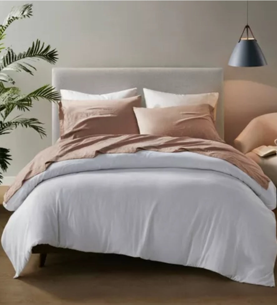 Madison Park Sheet Set 55% Cotton 45% Linen, Café, 4 Piezas, Full