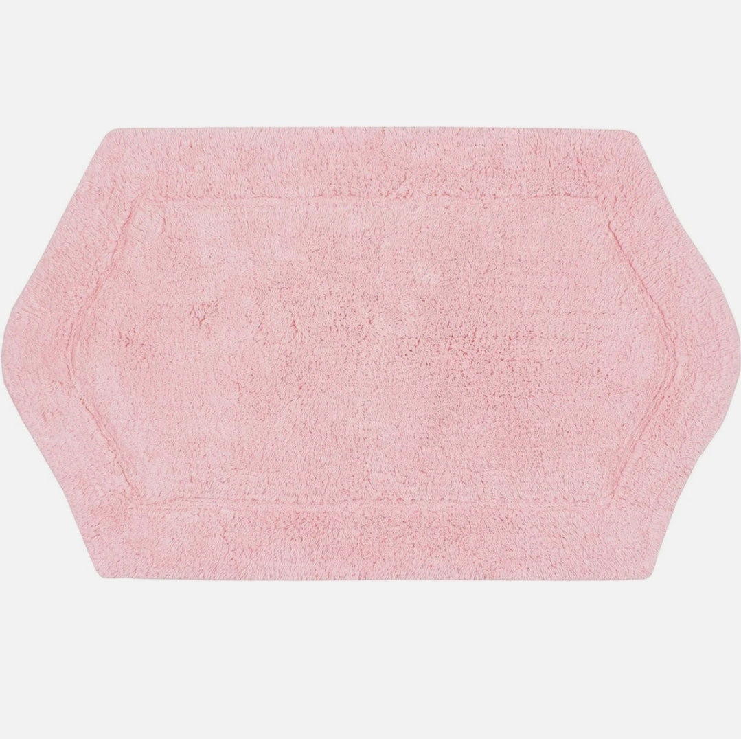 HOME WEAVERS Waterford Collection Rectangle Tufted Bath Rug Pink 17 in x 34 in, 1 Alfombra Rosada
