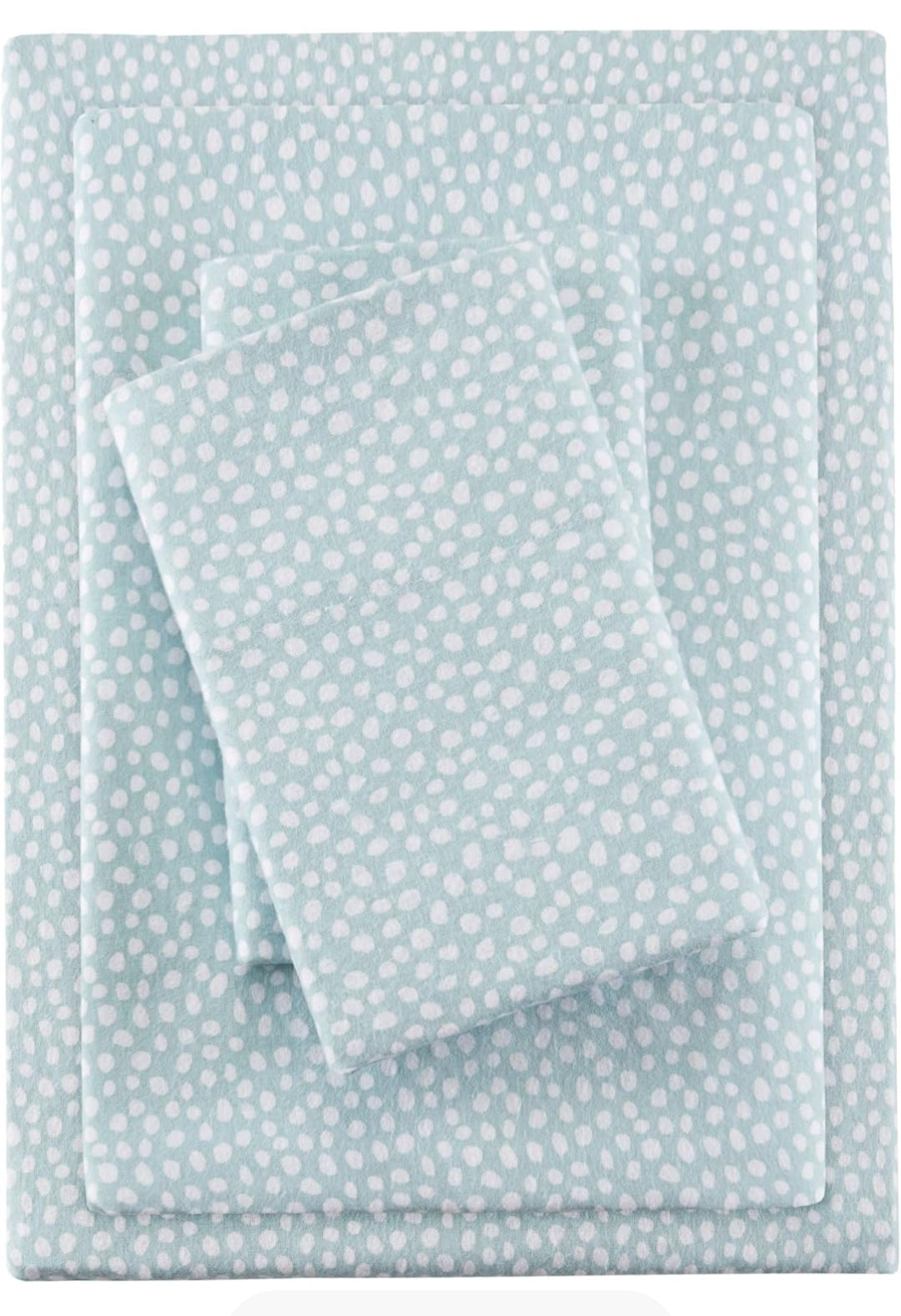 True North by Sleep Philosophy 100% Cotton Sheet Bedding Set King Aqua Dots 4 Piece