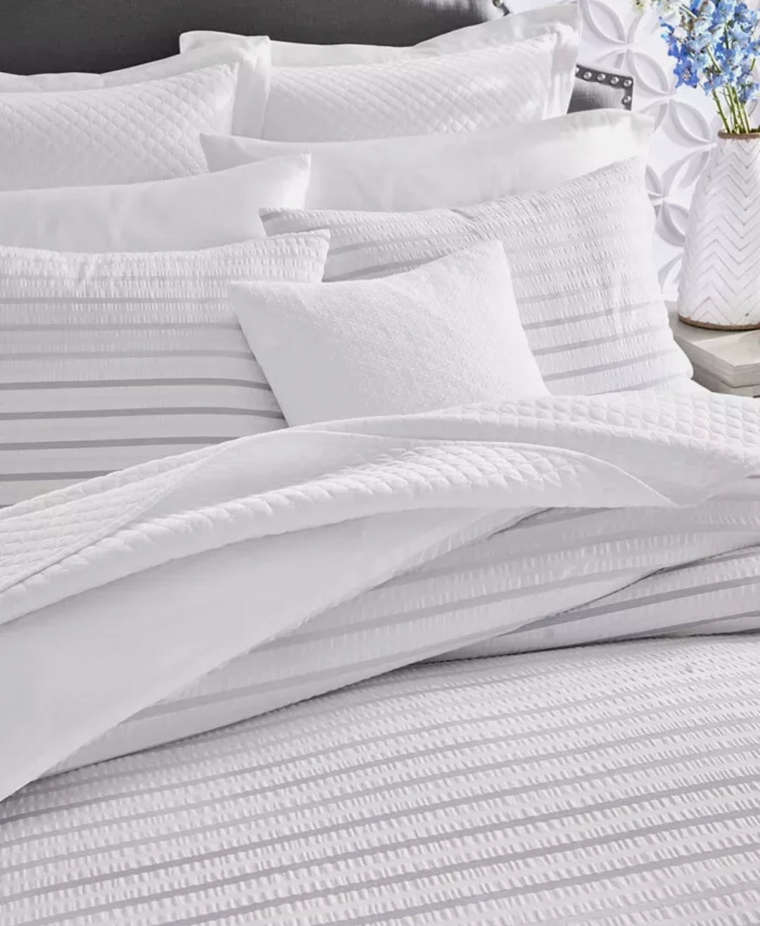 Charter Club Damask Collection Comforter Set, 2 Piezas Blanco, Twin