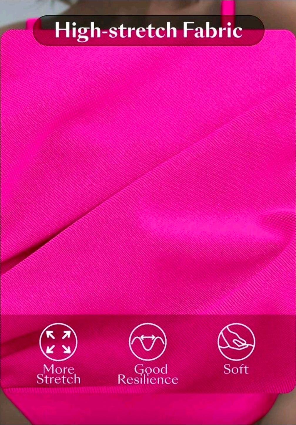 Traje de baño fucsia de una sola pieza con tirantes finos