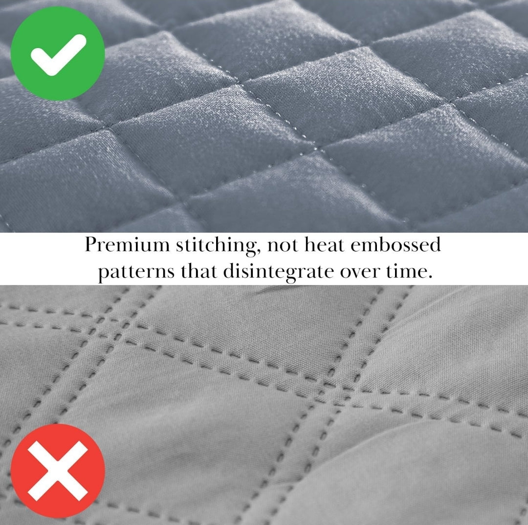 Southshore Fine Living, Inc. Oversized Quilt Set Soft Microfiber, 2 Piezas, Gris Oscuro, Twin