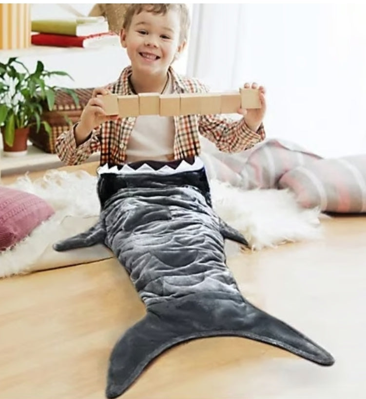 Ideal para niños con ansiedad - Sea Tale- Shark Weighted Blanket 5lbs, 28"x55". 1 cobija pesada de tiburón azul
