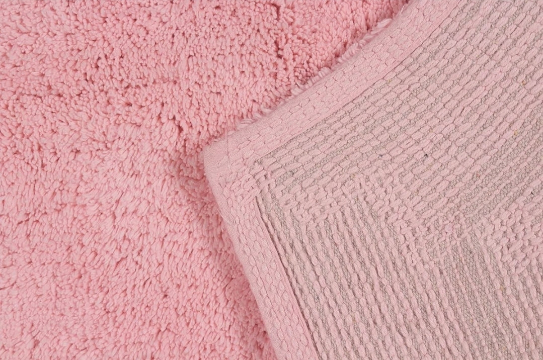 HOME WEAVERS Waterford Collection Rectangle Tufted Bath Rug Pink 17 in x 34 in, 1 Alfombra Rosada