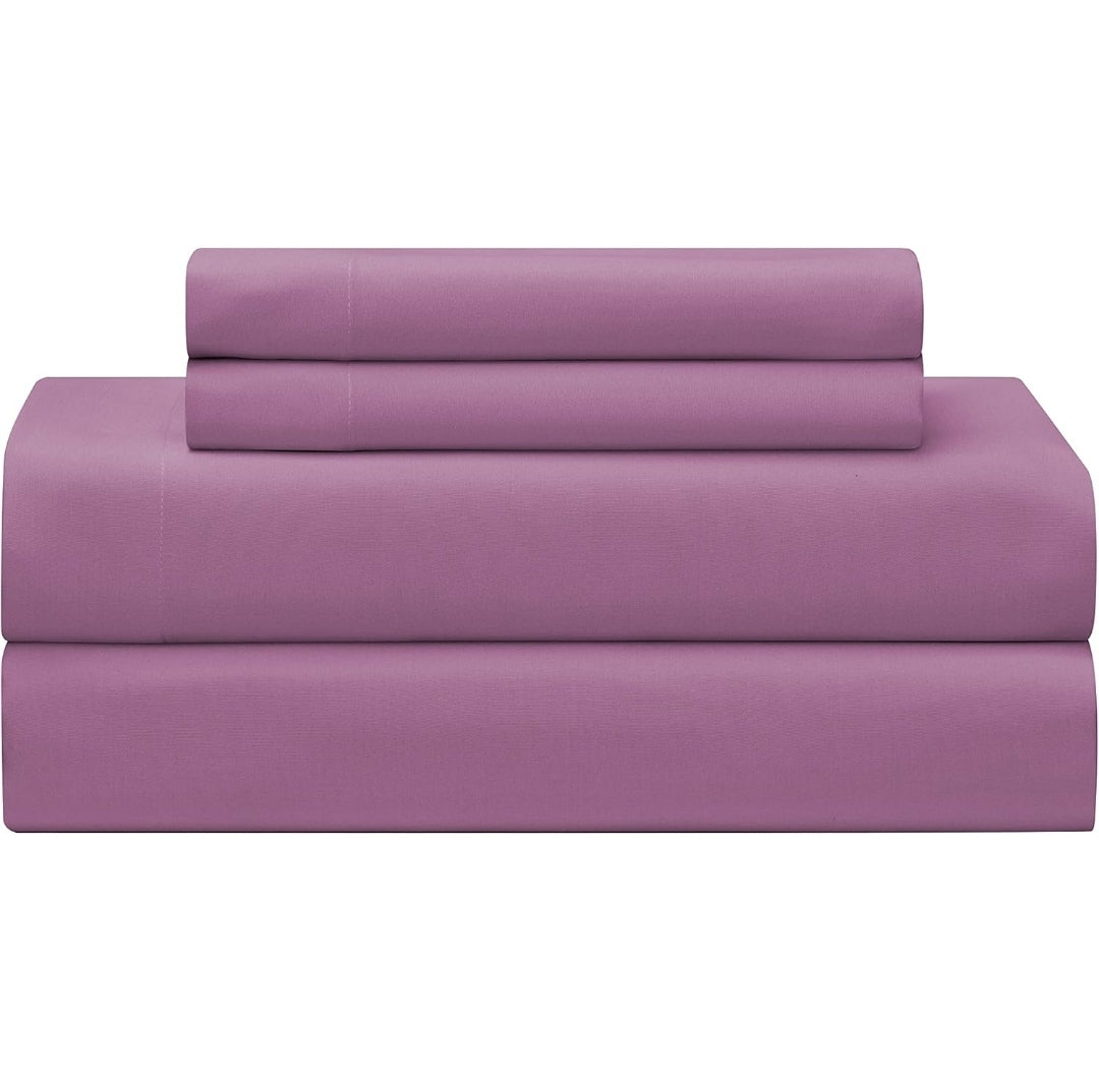Fairfield Square - Lanwood Monica, Bed-in-A-Bag Set, California King, Floral Reversible, Blanco/Lila, 8 Piezas, King