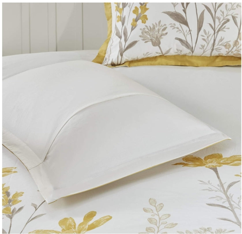 Harbor House Cozy Cotton Comforter Set - Classic Modern Design, All Season Down Alternative Casual Bedding, Matching Shams, Meadow, 5 Piezas, Amarillo, King
