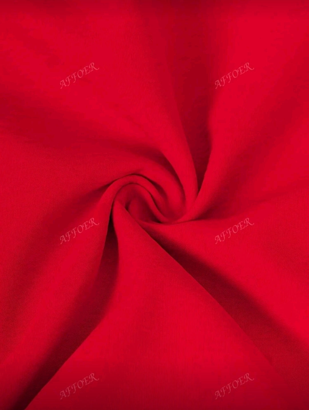 Jumpsuit Rojo Holgado de Pierna Ancha y Cuello en V