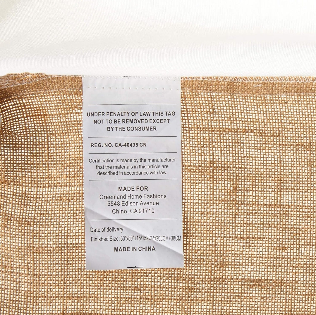 Greenland Home Burlap Bed Skirt, Natural, Falda para Cama, Queen
