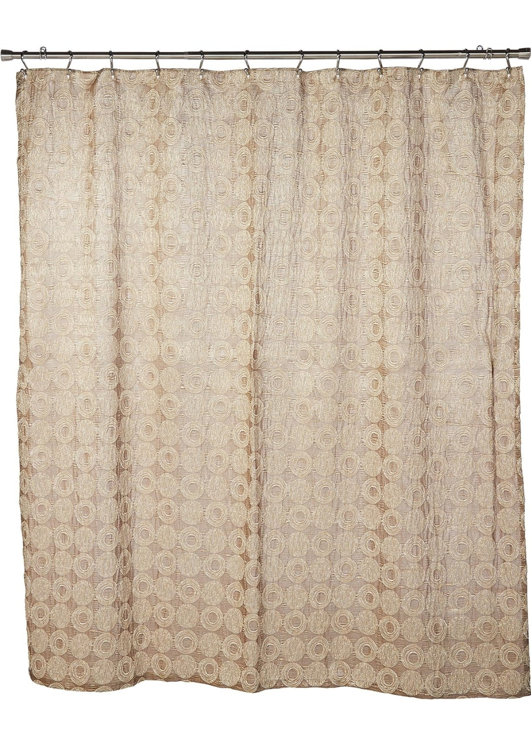 Avanti Linens - Fabric Shower Curtain, Guest Bathroom Essentials, Modern Home Decor, 72" x 72", 1 Cortina de Baño, Dorada