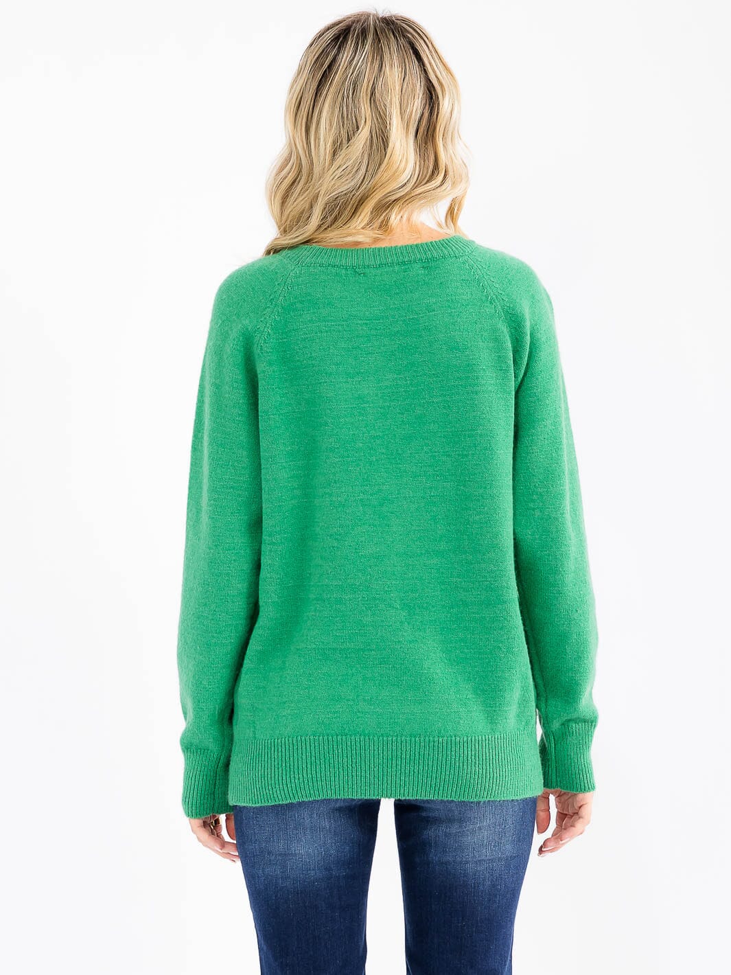 Sueter Verde con Flores de Lentejuelas