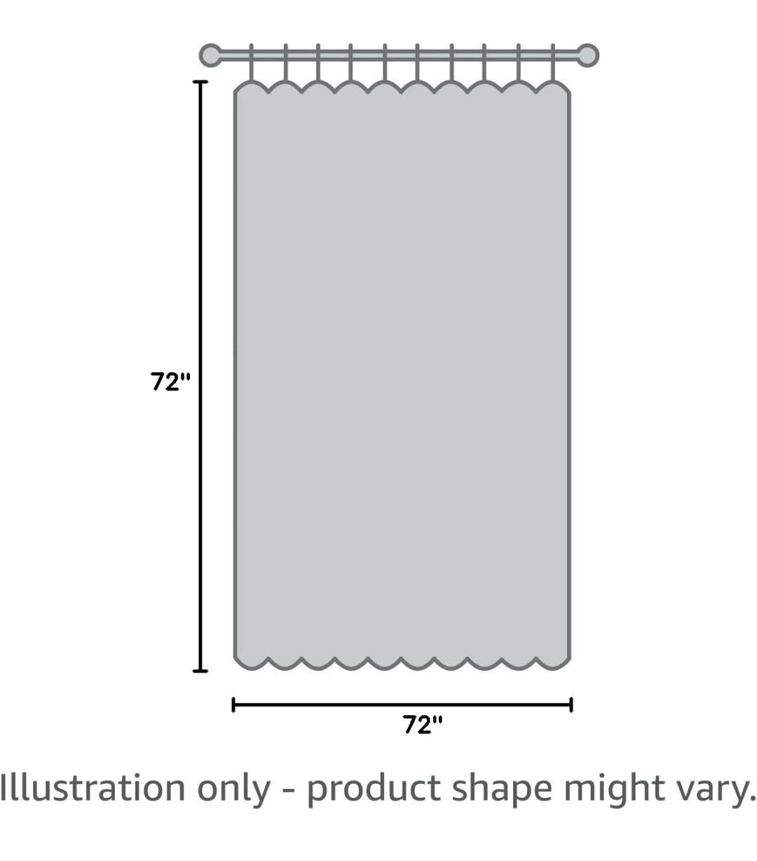 Avanti Linens - Fabric Shower Curtain, Guest Bathroom Essentials, Modern Home Decor, 72" x 72", 1 Cortina de Baño, Dorada