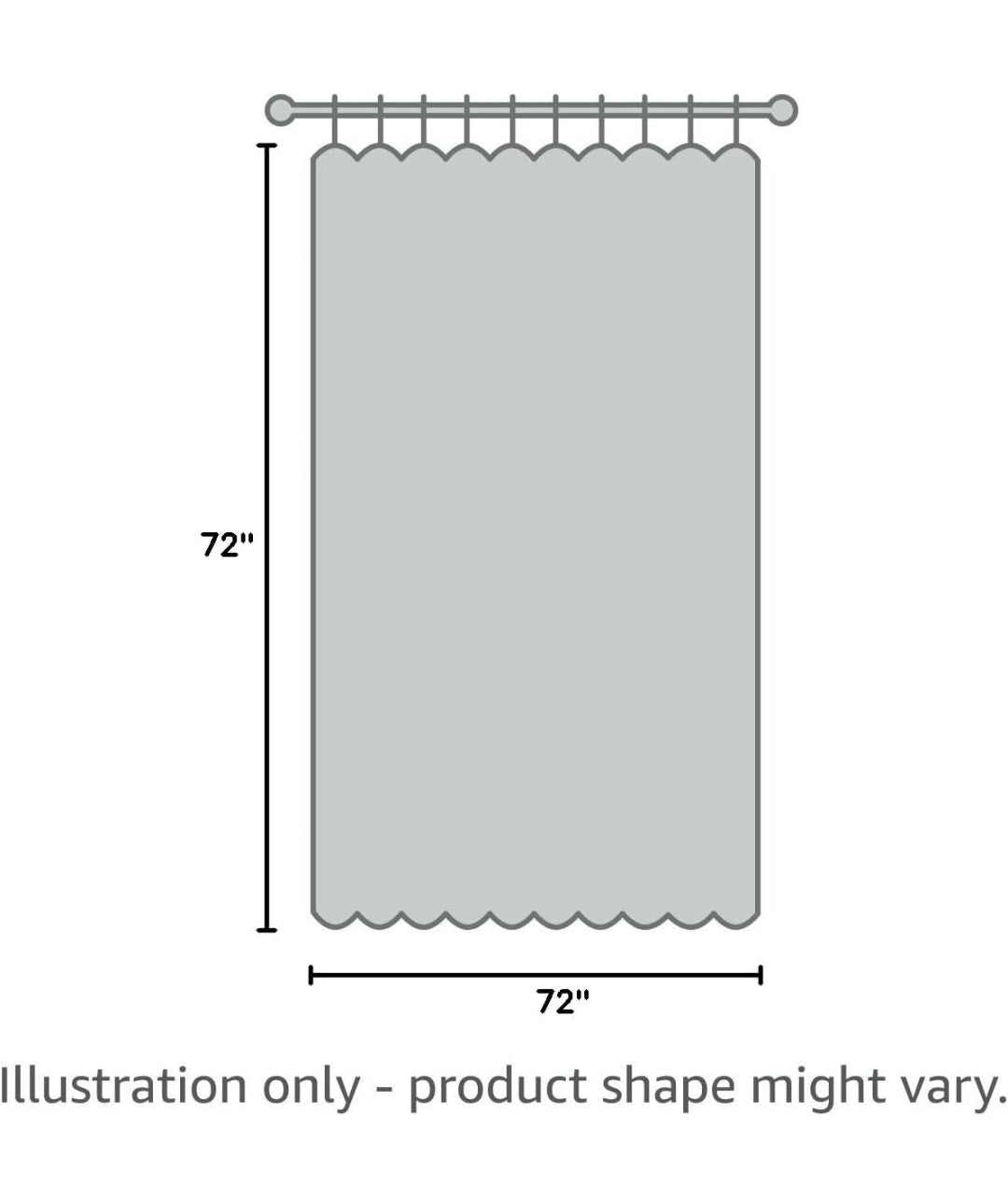 Madison Park Laurel White Shower Curtain, Solid Transitional Shower Curtains for Bathroom, 72 X 72, 1 cortina de baño, Blanco
