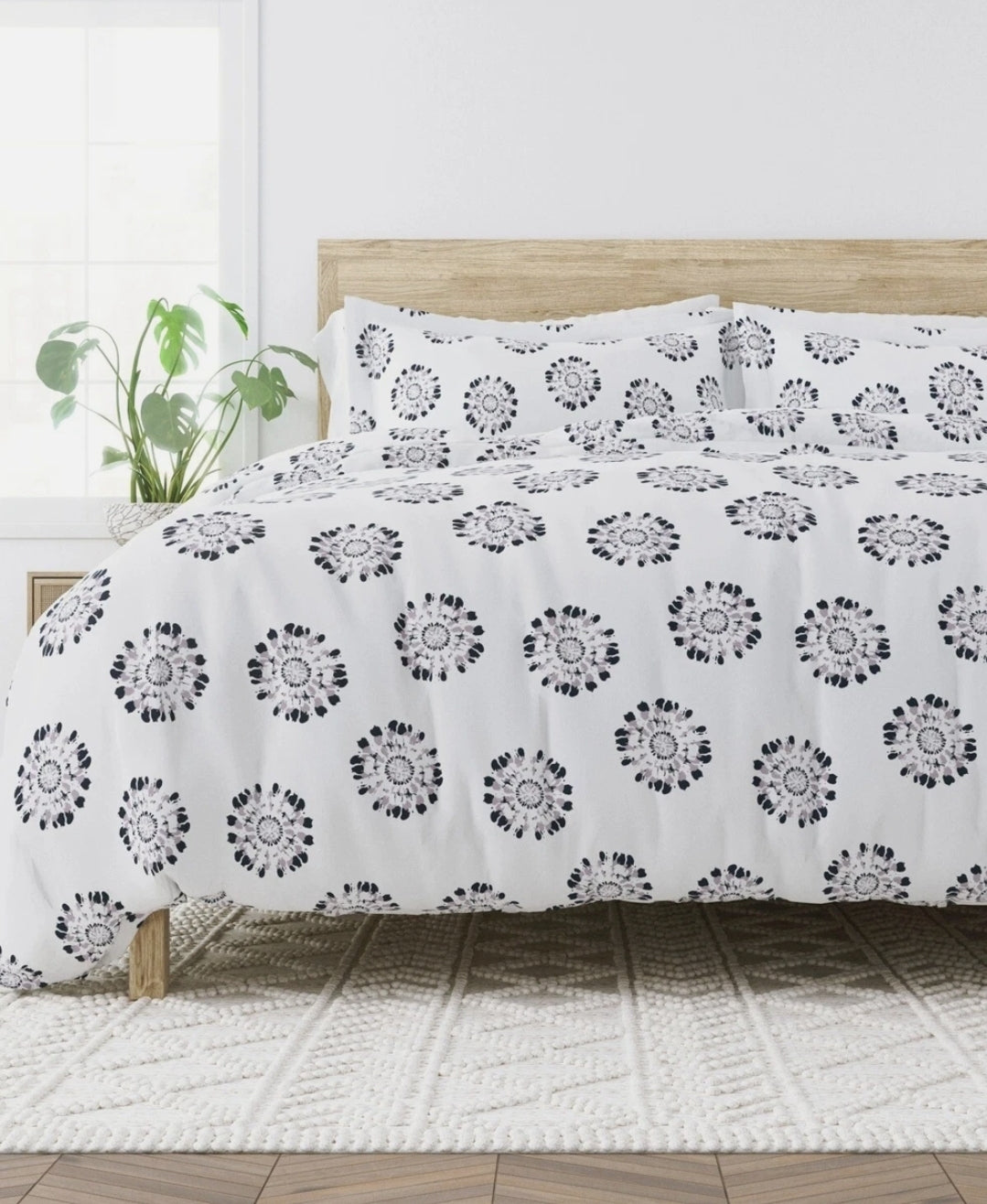Kaycie Gray NAVY IRIS Star Tie Duvet Cover Set, 2 Piezas, Twin