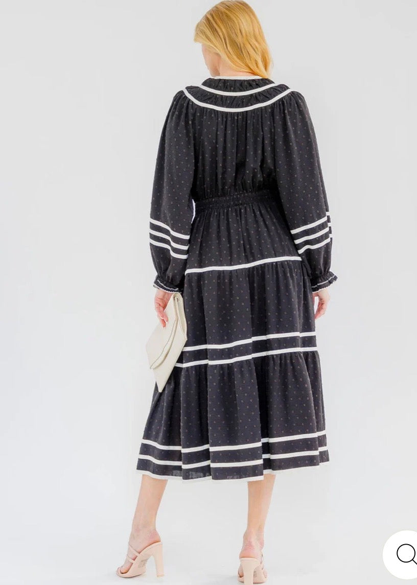 Vestido negro de punto