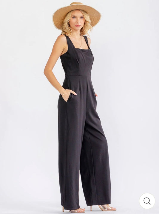 Jumpsuit negro wide leg