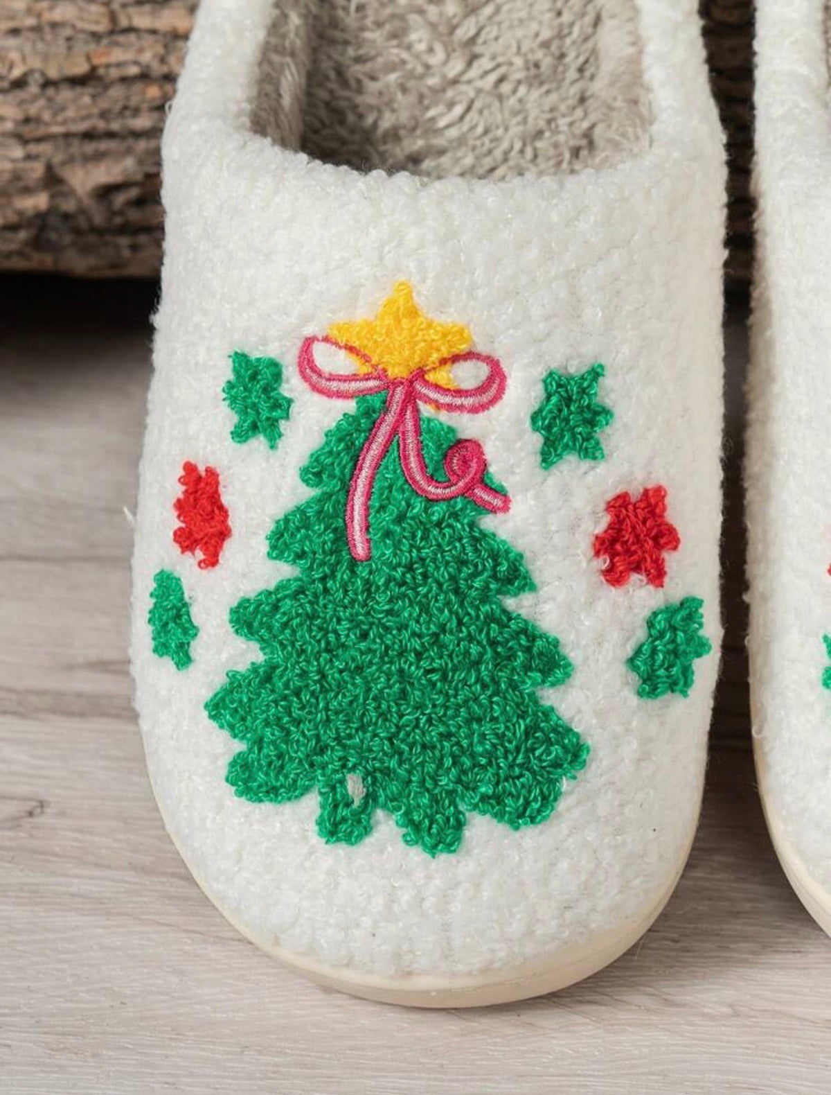 Pantuflas arbolito estrella dorada