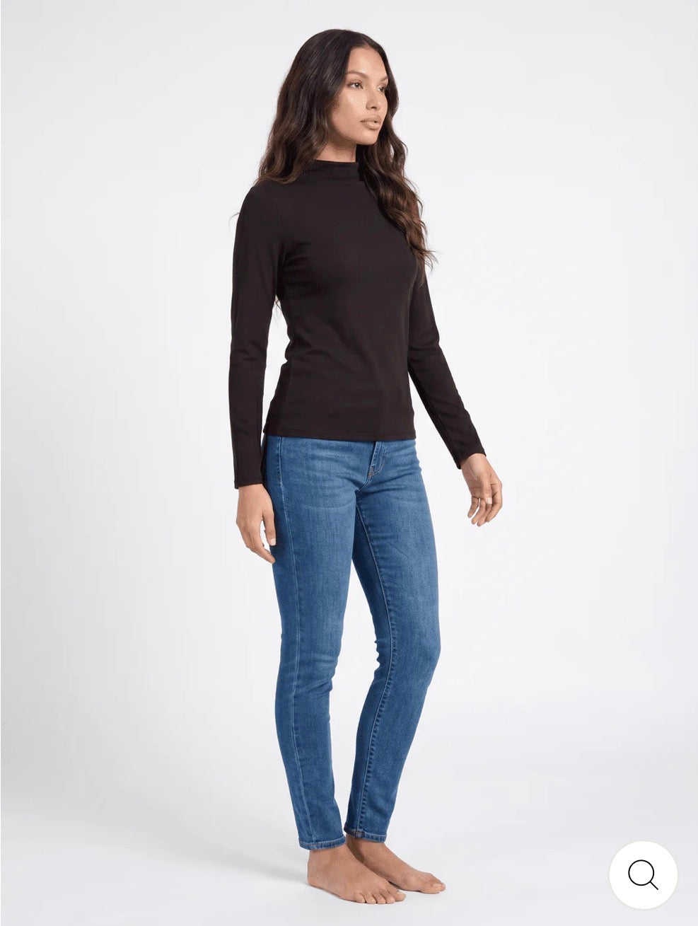 Camisa manga larga negra elegante