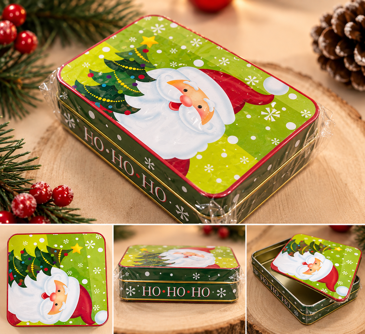 Latita Navideña Santa’s Little Gift – Ho Ho Ho (imagen ilustrativa, variedad de estilos)