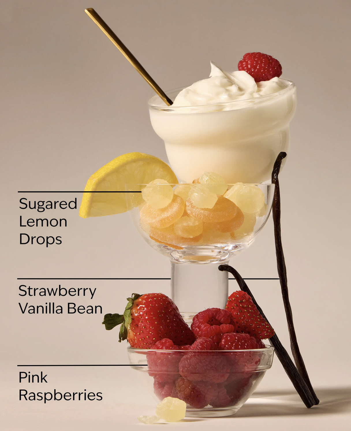 Raspberries & Whipped Vanilla 3-Wick Candle - White Barn
