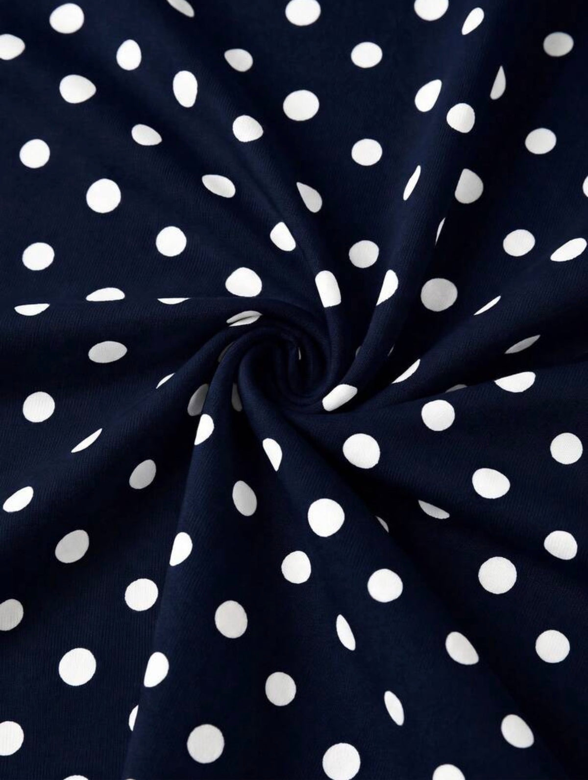 Vestido azul marino polka dot